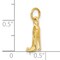 14K Yellow Gold 3D High Heel Charm French Slipper Jewerly 17mm x 9mm